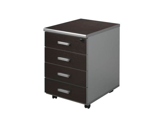 Cassettiera 4 cassetti Frensy Spirit con ruote 44x52x63 cm wengé USPWC4C