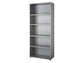 Mobile alto a giorno Frensy Spirit 3 ripiani doppia larghezza 90x45x210 cm top rovere - struttura grigia - USPRM210