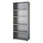 Mobile alto a giorno Frensy Spirit 3 ripiani doppia larghezza 90x45x210 cm top rovere - struttura grigia - USPRM210