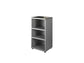 Mobile basso a giorno Frensy Spirit 1 ripiano 45x45x90 cm top wengé struttura grigio - USPWM94