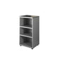 Mobile basso a giorno Frensy Spirit 1 ripiano 45x45x90 cm top wengé struttura grigio - USPWM94