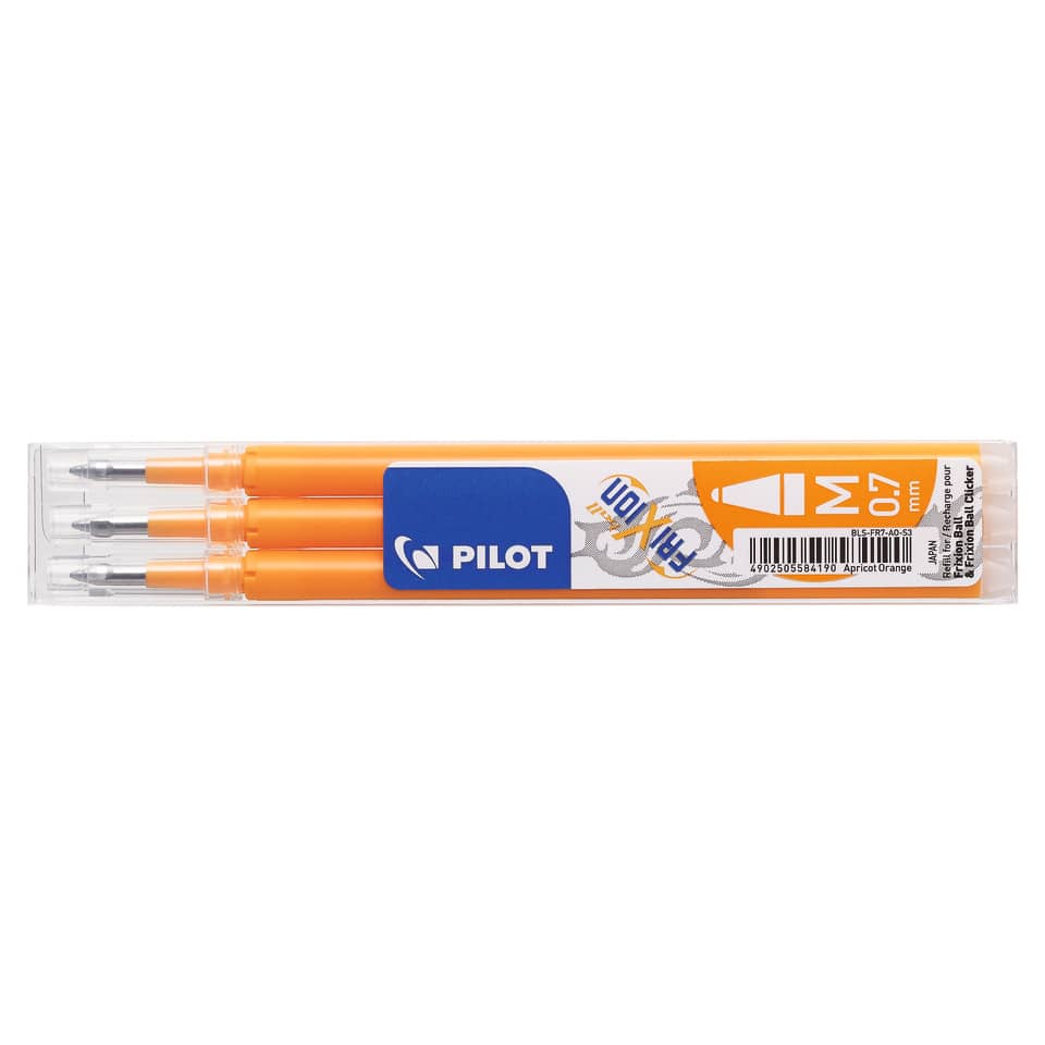 Refill penne a sfera Pilot Frixion Ball e Clicker 0,7 mm pesca Set 3 pezzi - 6848
