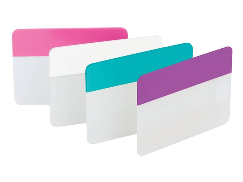 Segnapagina removibili Post-it® Index Strong bordi assortiti per cassettiera 4 blocchetti da 6 - 686-PWAV-EU