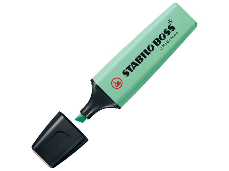 Evidenziatore Stabilo Boss Original Pastel 2-5 mm verde menta 70/116