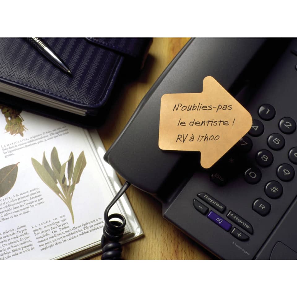 Foglietti riposizionabili colorati Post-it® Notes cubo sagomato freccia 250 ff - 2007A