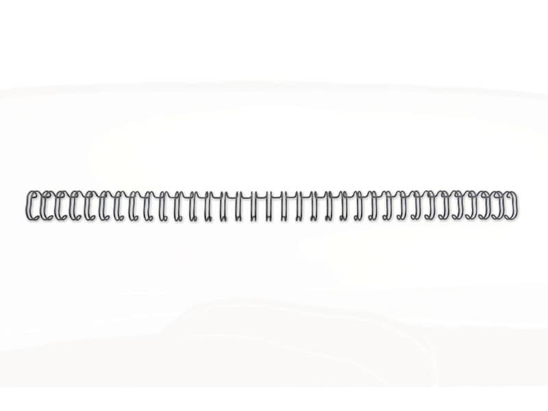 Spirali metalliche a 34 anelli GBC Wirebind 8 mm a4 nero conf da 100 spirali - RG810510