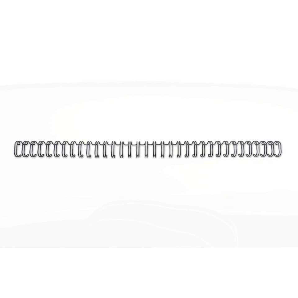 Spirali metalliche a 34 anelli GBC WireBind 14 mm a4 nero conf da 100 spirali - RG810910