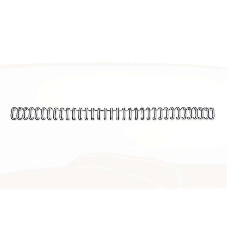 Spirali metalliche a 34 anelli GBC Wirebind 11 mm a4 nero conf da 100 spirali - RG810710