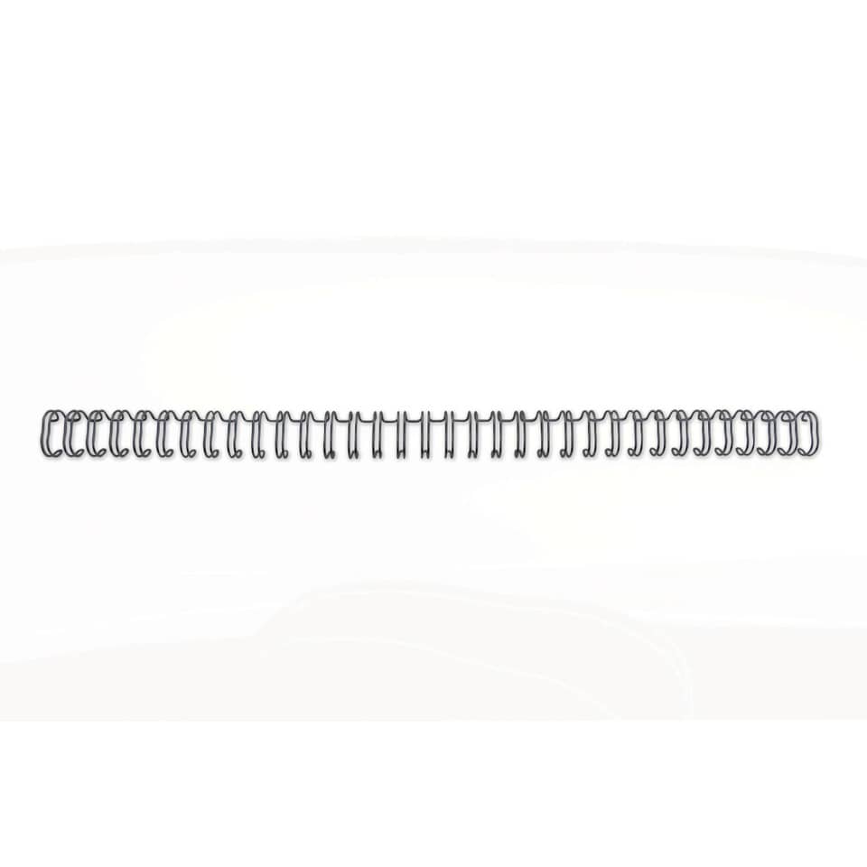 Spirali metalliche a 34 anelli GBC Wirebind 9 mm a4 nero conf da 100 spirali - RG810610