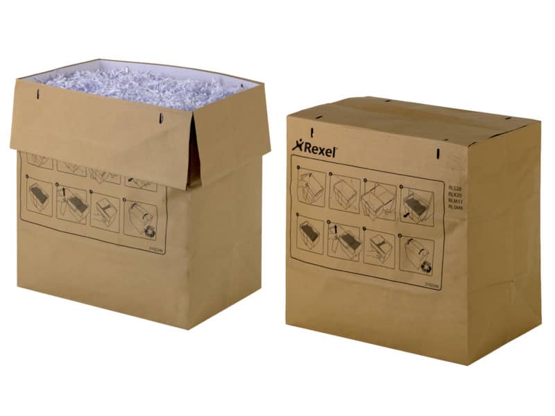 Sacchetti riciclabili distruggidocumenti Rexel 115 L conf. da 50 - 2102248
