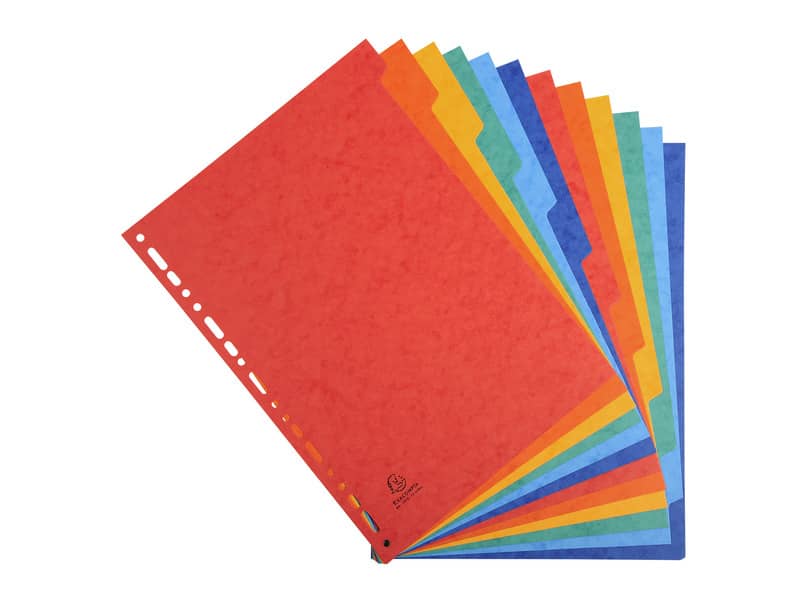 Intercalari in carta Exacompta NATURE FUTURE assortiti carta lustré A4 225 g/m² 12 tasti - 1412E