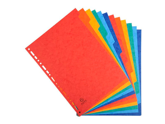 Intercalari in carta Exacompta NATURE FUTURE assortiti carta lustré A4 225 g/m² 12 tasti - 1412E