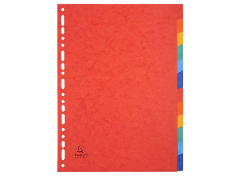 Intercalari in carta Exacompta NATURE FUTURE assortiti carta lustré A4 225 g/m² 12 tasti - 1412E