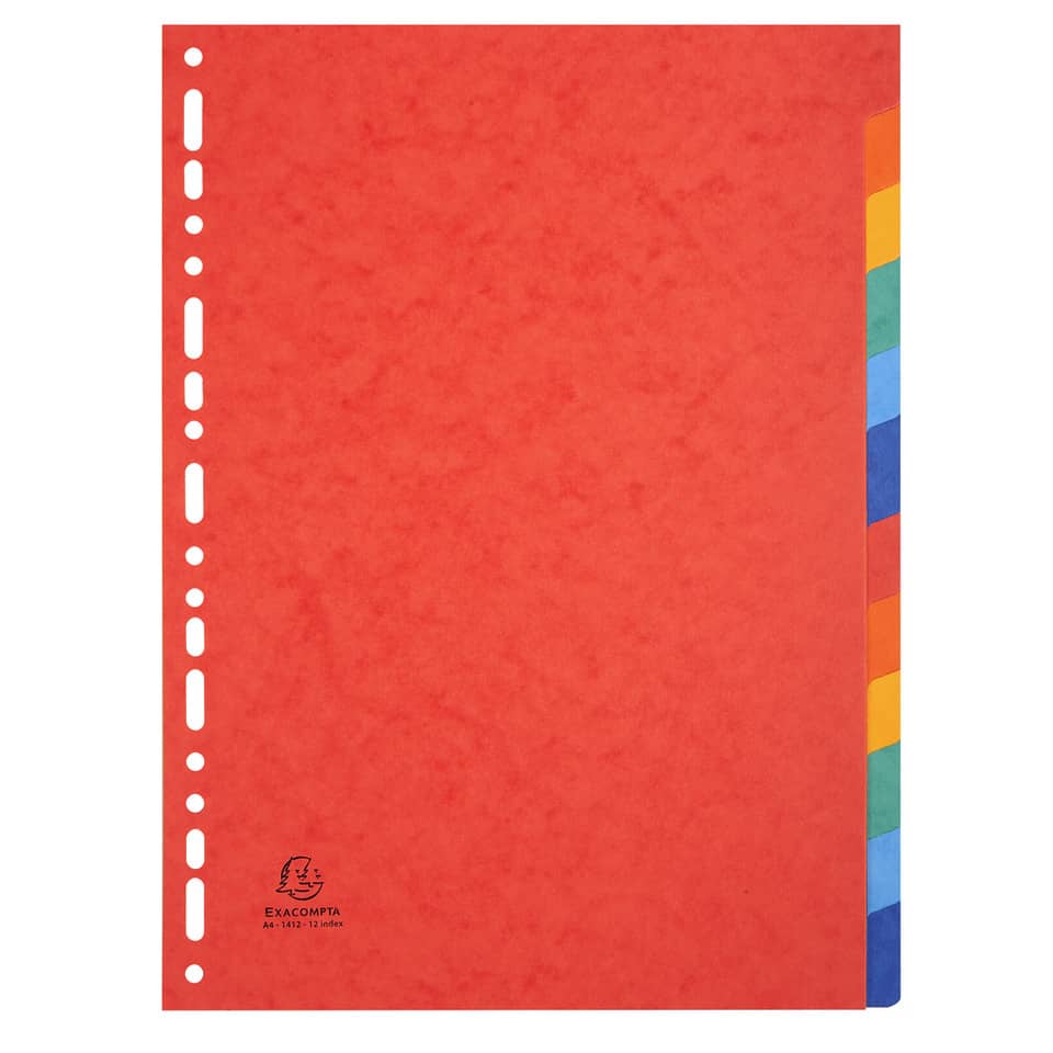 Intercalari in carta Exacompta NATURE FUTURE assortiti carta lustré A4 225 g/m² 12 tasti - 1412E