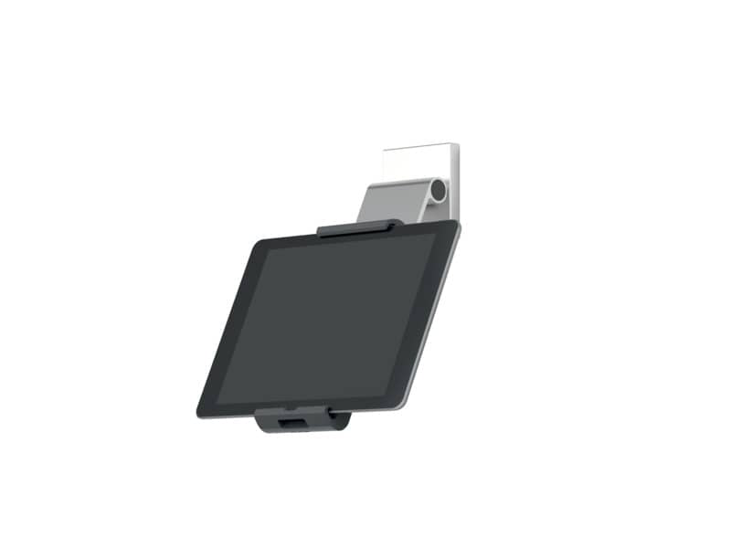 Porta tablet da muro DURABLE con braccio ad angolazione variabile argento metallizzato 8,5x5x18cm - 893523