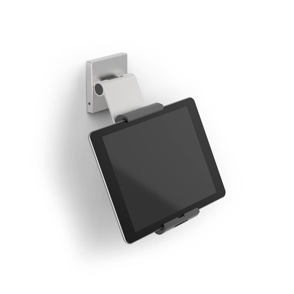 Porta tablet da muro DURABLE con braccio ad angolazione variabile argento metallizzato 8,5x5x18cm - 893523