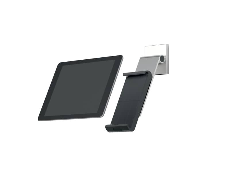 Porta tablet da muro DURABLE con braccio ad angolazione variabile argento metallizzato 8,5x5x18cm - 893523