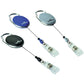 Accessori per portanomi e portabadge DURABLE chiocciole YO-YO ovali nero/metallo cromato  conf. 10 - 832401