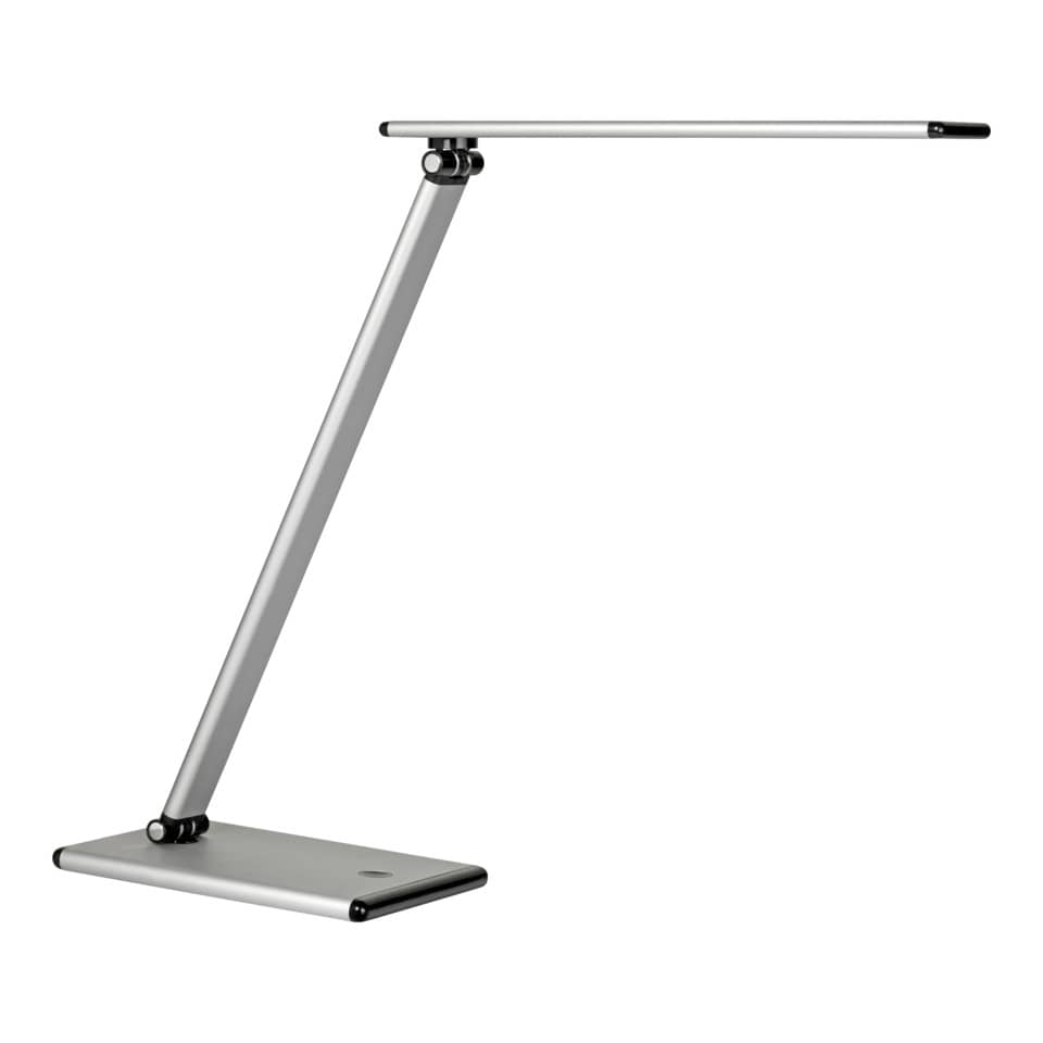 Lampada da tavolo a led UNILUX Terra grigio metallizzato con dimmer 400077409
