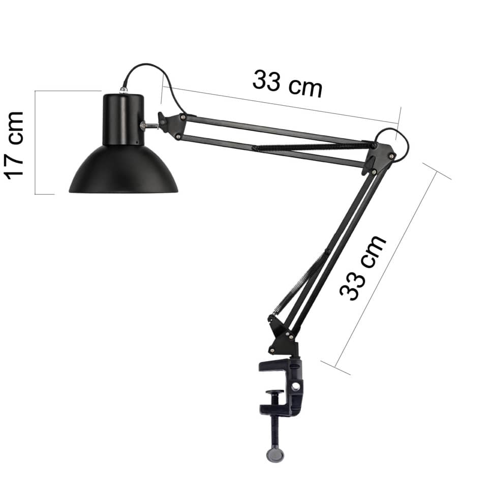 Lampada da tavolo a bulbo UNILUX Success 66 nero 400093600