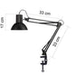Lampada da tavolo a bulbo UNILUX Success 66 nero 400093600