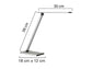 Lampada da tavolo a led UNILUX Terra grigio metallizzato con dimmer 400077409