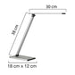 Lampada da tavolo a led UNILUX Terra grigio metallizzato con dimmer 400077409
