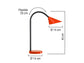 Lampada da tavolo UNILUX rosso  400077406