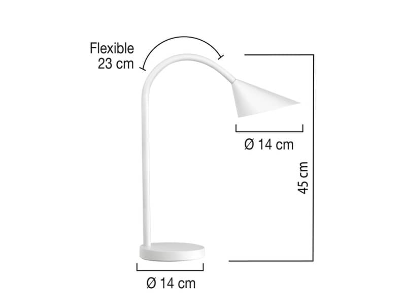 Lampada da tavolo a led UNILUX Sol bianco 400077404