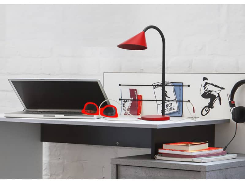Lampada da tavolo UNILUX rosso  400077406