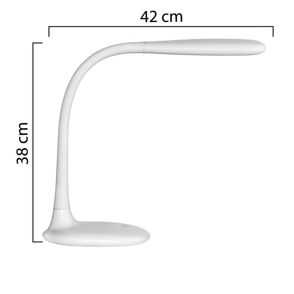Lampada da tavolo a led UNILUX Lucy bianco 400093614