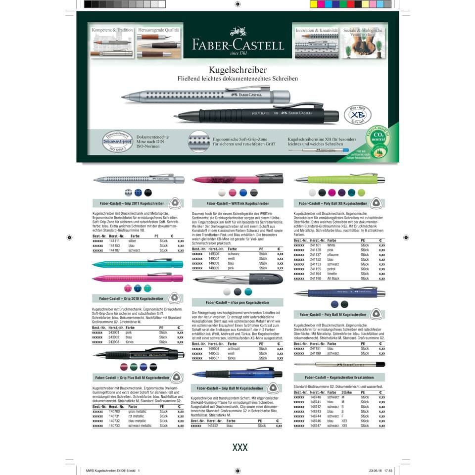 Penna a sfera a scatto Faber-Castell Poly Ball XB viola 241137