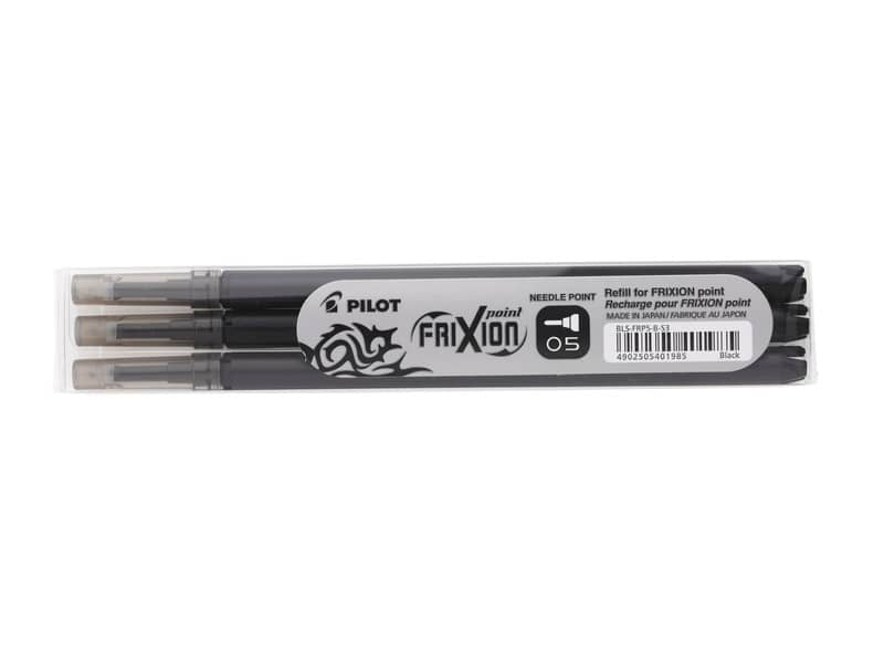 Refill sfera Pilot Frixion Point Clicker  0,5 mm nero set da 3 - 006420