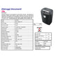 Distruggidocumenti uso moderato FELLOWES Powershred® 70S - P-2 - 27 L - taglio a strisce da 5,8 mm - 4671102