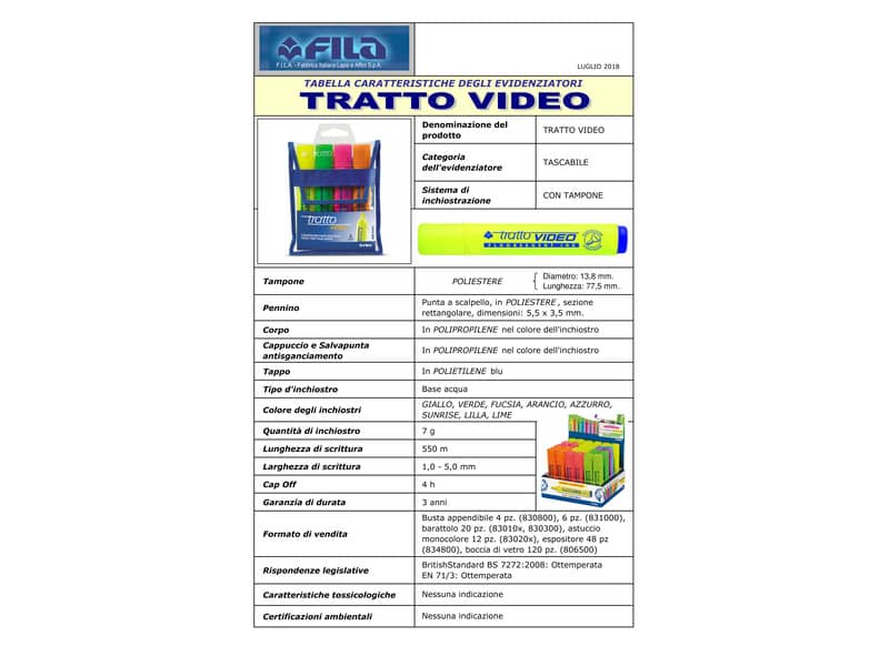 Evidenziatore TRATTO Video 1-5 mm lime  830209