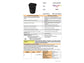 Cestino Ellypse 15L CEP in polipropilene con sistema Click per collegare due cestini nero - 1003200161