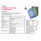 Cartellina a 3 lembi LEONARDI cordonatura multipla e chiusura elastico A4 trasparente blu - U110TB