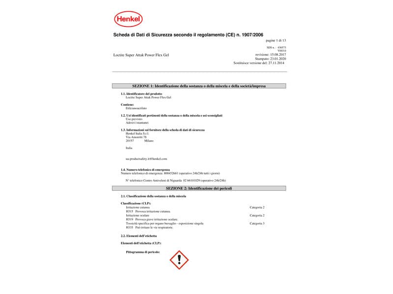 Colla Loctite Super Attak Power gel Mini trasparente Blister da 3 tubetti da 1 gr - 2631567