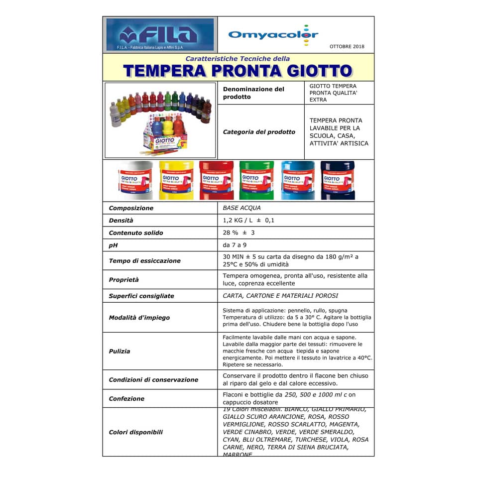 Tempere GIOTTO Extra 12 ml verde  35201200