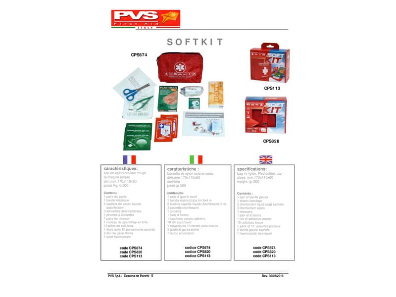 Borsetta Pronto Soccorso PVS Softkit rosso CPS674