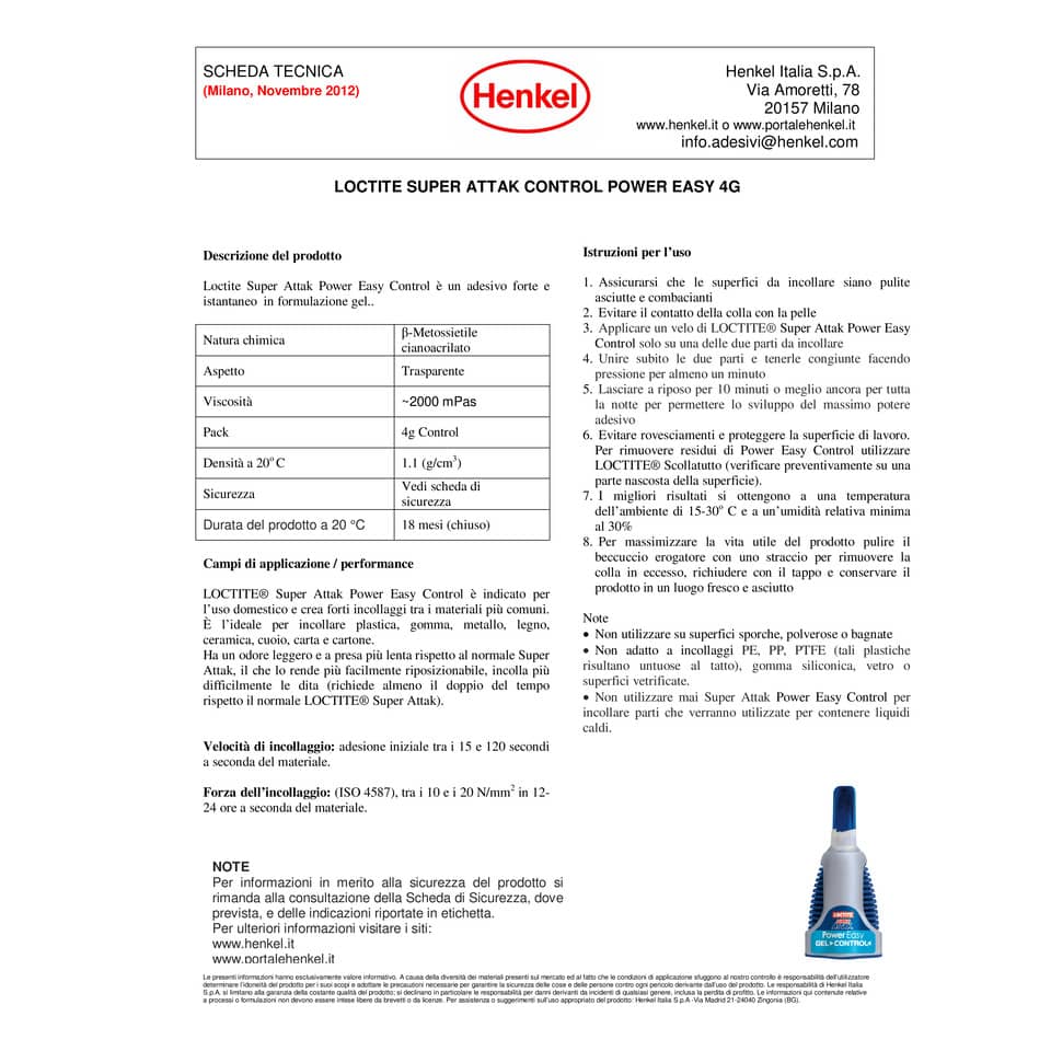 Colla Loctite Super Attak Power Flex gel 3 g trasparente in tubetto 2631640