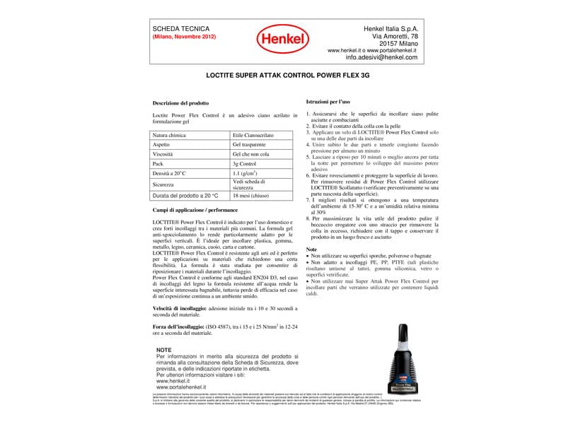 Colla Loctite Super Attak Power Flex gel 3 g trasparente in dispenser 2632282
