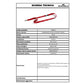 Cordoncino portabadge VISITOR DURABLE cordoncini VISITOR in tessuto rosso 20mm x 44cm  conf. da 10 - 823803