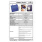 Tasche per identificazione Durable con fascette di aggancio blu f.to esterno mm 311x442- inserto A4 orizz. cf 50- 175107