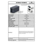 Scatola nascondi-cavi DURABLE con multi presa a 3 entrate 246x116x128 mm grafite 503537