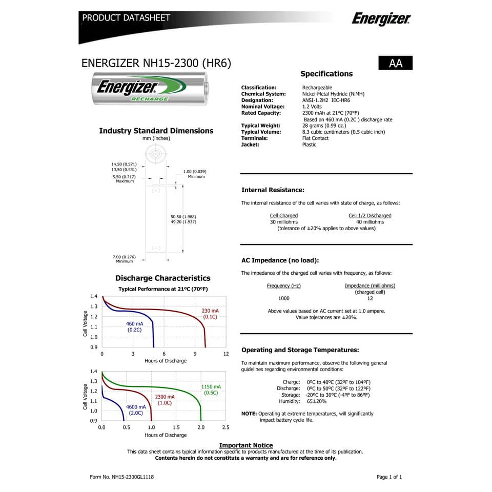 Batterie ricaricabili ENERGIZER Extreme AA - 2300 mAh conf.da 4 - E300624601