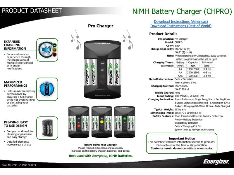 Caricabatterie ENERGIZER Pro Charger 2000mAh incluse 4 batterie Power Plus AA - E300696602