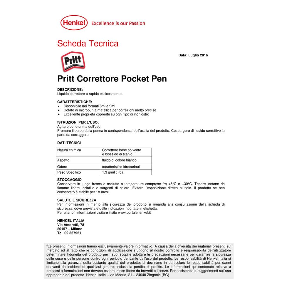 Correttore a penna Pritt Pocket Pen  8 ml - 2679509