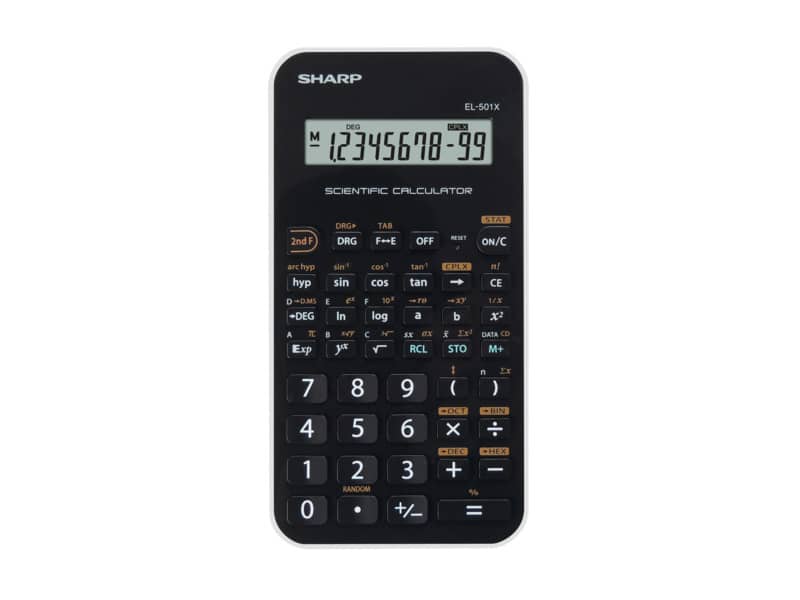 Calcolatrice scientifica SHARP EL-501X con 131 funzioni e ampio display - nero EL501XBWH