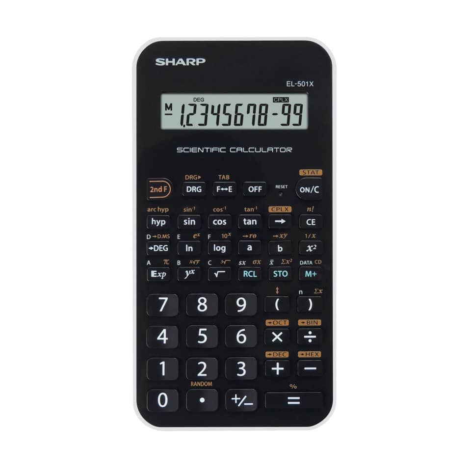 Calcolatrice scientifica SHARP EL-501X con 131 funzioni e ampio display - nero EL501XBWH